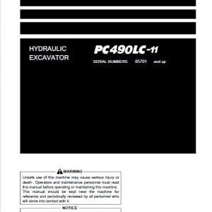 Komatsu PC490LC-11 Excavator Repair Service Manual - Image 2