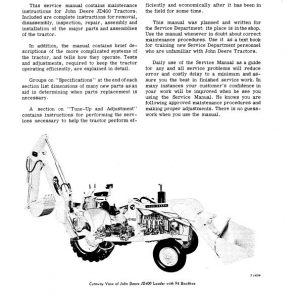 John Deere JD400 Tractor Repair Technical Manual (SM2074) - Image 3