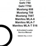 Gehl AL 750 Articulated Loader Repair Service Manual
