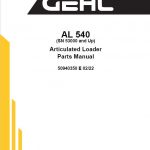 Gehl AL 540 Articulated Loader Repair Service Manual - Image 2