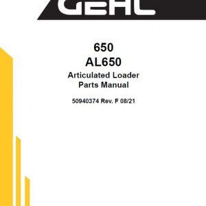 Gehl AL 650 Articulated Loader Repair Service Manual - Image 3