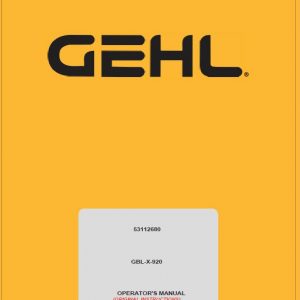 Gehl GBL-X-900, GBL-X-920  Backhoe Loader Repair Service Manual - Image 2