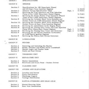 Case 600, 660 Combine Trencher Repair Service Manual