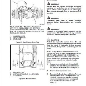 Hyster H2.0FT, H2.5FT, H3.0FT, H3.5FT Forklift Truck Repair Service Manual ( S.N L177) - Image 3