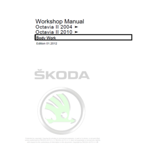 SKODA OCTAVIA II (1Z, 91) Repair Service Manual