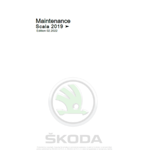 SKODA SCALA (NW, NW1) Repair Service Manual