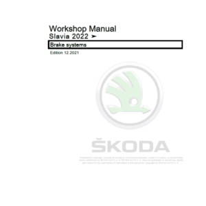 SKODA SLAVIA (PB) Repair Service Manual