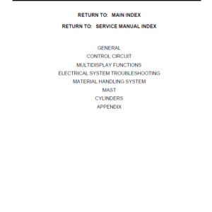 Toyota 5FB10, 5FB14, 5FB15, 5FB18, 5FB20, 5FB25, 5FB30 Forklift Repair Manual