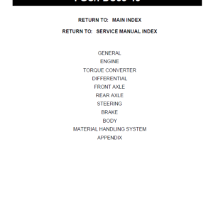 Toyota FGC33, FGC35, FDG40, FGC45 Forklift Repair Service Manual