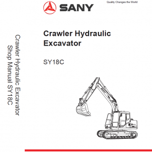 Sany SY18C Hydraulic Excavator Repair Service Manual