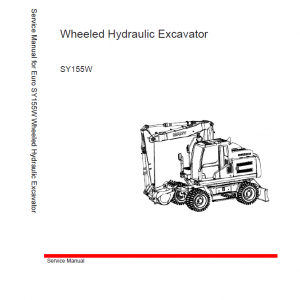 Sany SY155W Hydraulic Excavator Repair Service Manual