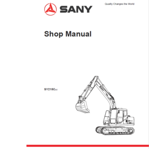 Sany SY215C-LC Hydraulic Excavator Repair Service Manual