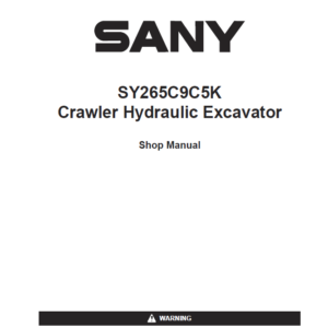 Sany SY265C-9 Hydraulic Excavator Repair Service Manual