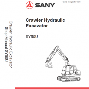 Sany SY50U Hydraulic Excavator Repair Service Manual