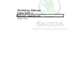 SKODA FABIA (6Y) Repair Service Manual