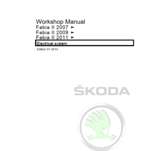 SKODA FABIA II (54) Repair Service Manual