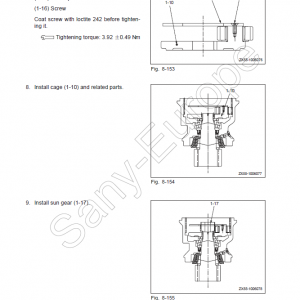 Sany SY35U, SY35C Hydraulic Excavator Repair Service Manual - Image 5