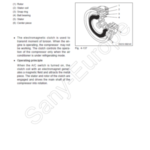 Sany SY215C Hydraulic Excavator Repair Service Manual - Image 3