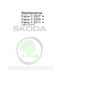 SKODA FABIA II (54) Repair Service Manual - Image 3