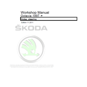 SKODA OCTAVIA TOUR (1U) Repair Service Manual - Image 3