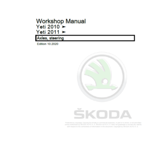 SKODA YETI (5L, 67) Repair Service Manual - Image 3