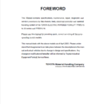 Toyota 7FBEU15, 7FBEU18, 7FBEHU18, 7FBEU20 Forklift Repair Service Manual