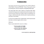 Toyota 7FDU35, 7FDU45, 7FDU60, 7FDU70, 7FDU80, 7FDKU40, 7FDAU50 Forklift Repair Manual