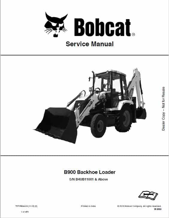 Bobcat B900 Loader Service Repair Manual