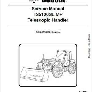 Bobcat T35.120SL MP versaHANDLER Telescopic Service Repair Manual