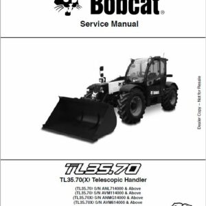 Bobcat TL34.65, TL35.70, TL38.70 versaHANDLER Telescopic Service Repair Manual