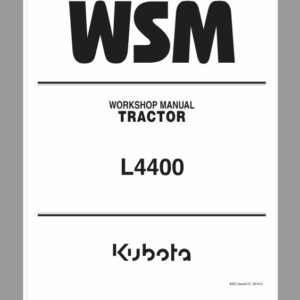 Kubota L4400 Tractor Workshop Repair Manual