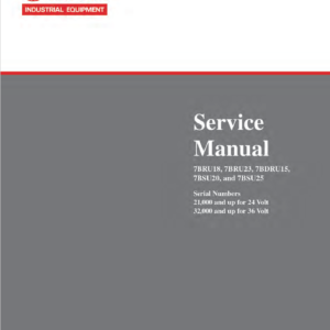 Toyota 7BRU18, 7BRU23, 7BDRU15, 7BSU20, 7BSU25 Lift Truck Repair Manual