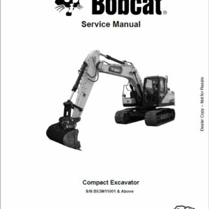 Bobcat E165 Compact Excavator Service Repair Manual