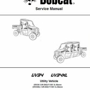 Bobcat UV34, UV34XL Utility Vehicle Service Repair Manual - Image 2