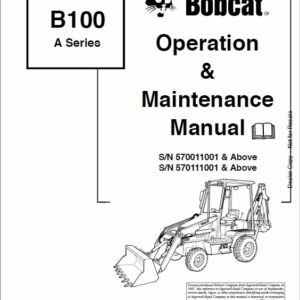 Bobcat B100 Loader Service Repair Manual - Image 2