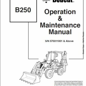 Bobcat B250 Loader Service Repair Manual - Image 2