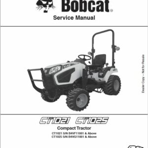 Bobcat CT1021, CT1025 Compact Tractor Service Manual - Image 2