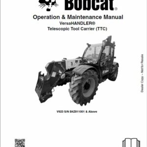 Bobcat V923 versaHANDLER Telescopic Service Repair Manual - Image 2