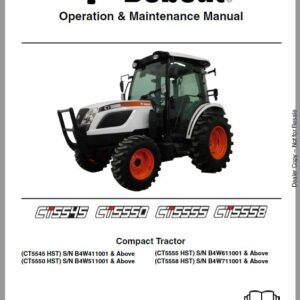 Bobcat CT5545, CT5550, CT5555, CT5558 Tractor Service Repair Manual - Image 2