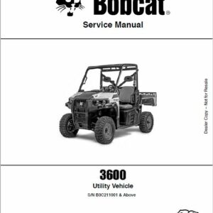 Bobcat 3600 Toolcat Utility Vehicle Service Repair Manual - Image 2