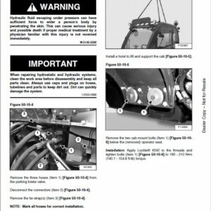 Bobcat TL358 versaHANDLER Telescopic Service Repair Manual - Image 3