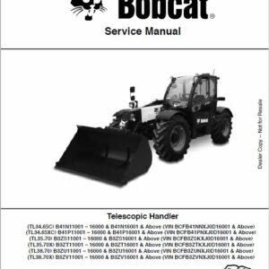 Bobcat TL34.65, TL35.70, TL38.70 versaHANDLER Telescopic Service Repair Manual - Image 3