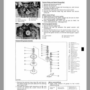 Kubota T1400, T1400H Lawn Mower Workshop Repair Manual - Image 2