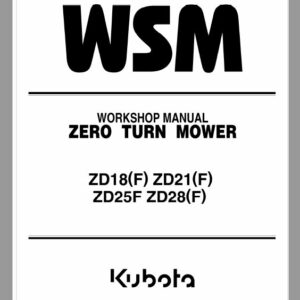 Kubota ZD18F, ZD21F, ZD25F, ZD28F Mower Workshop Repair Manual - Image 3