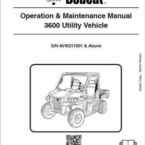 Bobcat 3600 Toolcat Utility Vehicle Service Repair Manual - Image 3