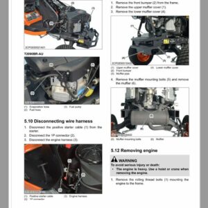 Kubota T2090BR-AU, T2290KW-AU, T2290KWT-AU Lawn Mower Workshop Repair Manual - Image 4