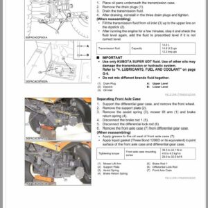 Kubota F2890, F3690 Front Mower Workshop Manual - Image 5