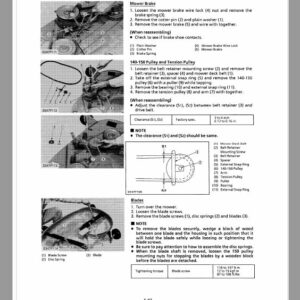 Kubota T1400, T1400H Lawn Mower Workshop Repair Manual - Image 4