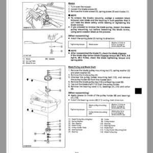 Kubota T1460, T1560, T1760 Lawn Mower Workshop Repair Manual - Image 5