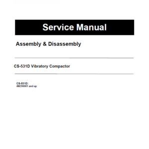 Caterpillar CAT CS-531D Vibratory Compactor Service Repair Manual (4MZ00001 and up)